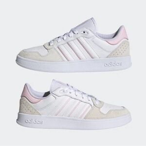 Adidas Women’s Breaknet Plus Sneakers – Cloud White & Pink Tint (FY5914) size 7